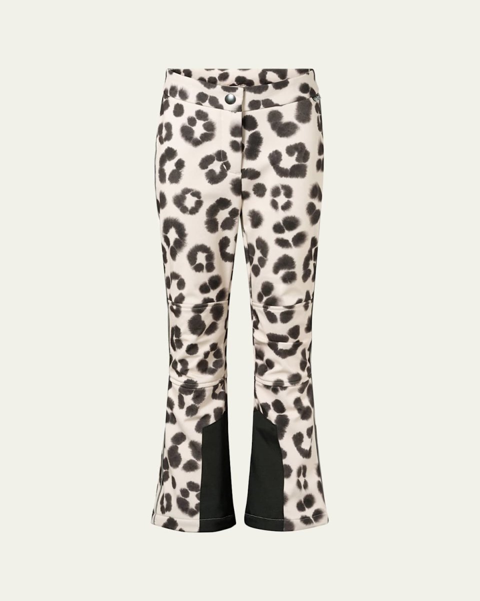 Harlie Leopard-Print Ski Pants, Size 8-16